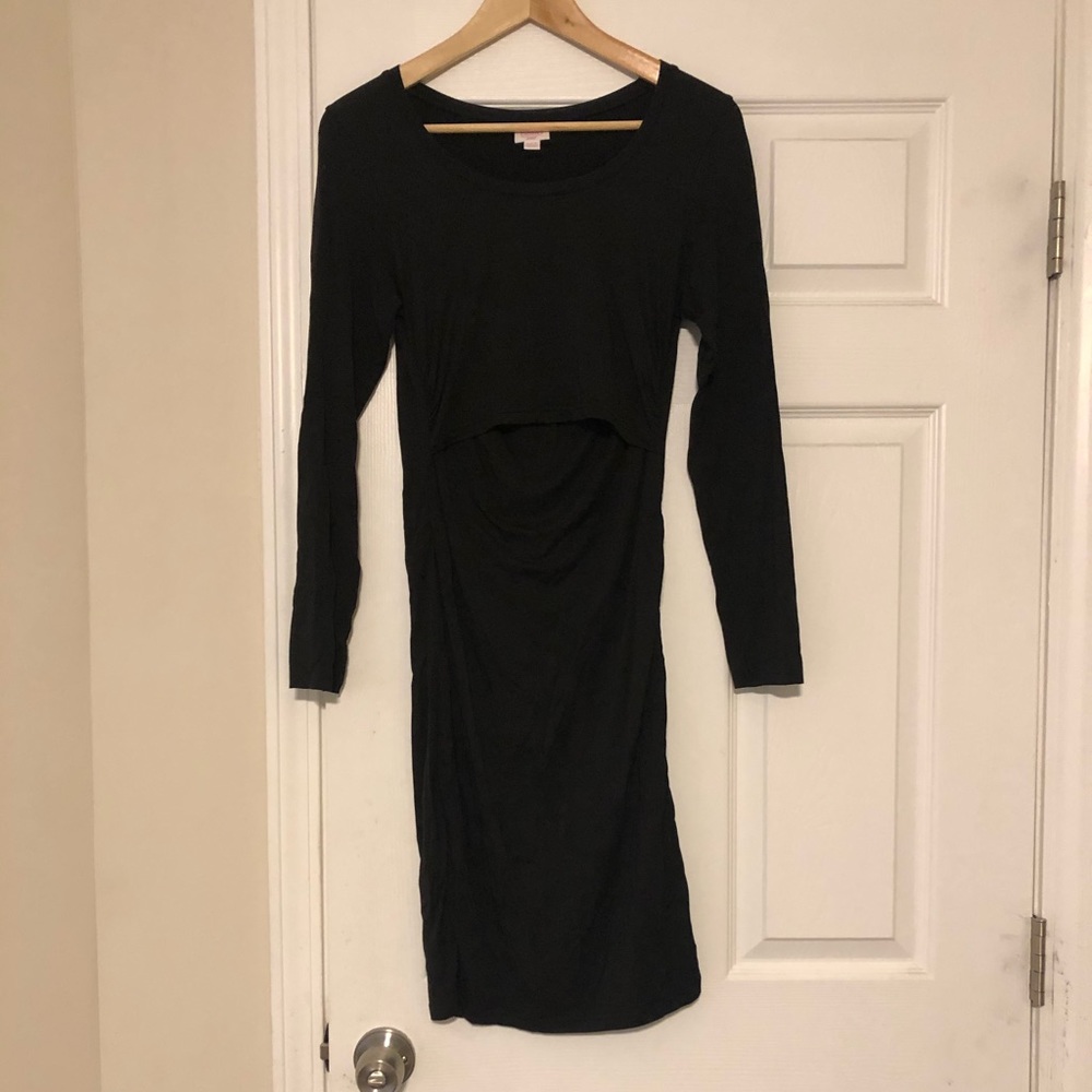 Black BOOB Design maternity and nursing dress